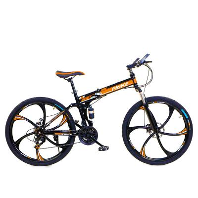 China Wholesale spring fork mountainbike folding mountain bike(low dry)/foldable full suspension moutain bike 26 inch for adults for sale