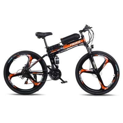 China Carbon steel 26 inch bicicleta 21speed aluminum alloy plegable brushless motor foldable electric mountain bike 36V 250W 350W for sale