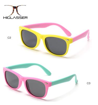 China Silicone Colorful Flexible Children's Fashion Square Sunglasses Fashion Children's Sunglasses for Children for sale