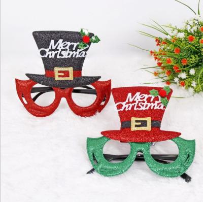 China 2022 Festival Christmas Ornament Glasses Etc. Party Party Glasses Frames Christmas Decoration Costume Glasses For Xmas Party Holidays for sale