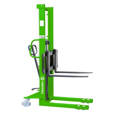 China Hotels 1.0Ton 1000Kg Manual Hand Stacker Forklift for sale