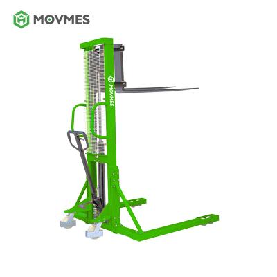 China Machinery Repair Shops China Adjustable Forks Hand Lift Forklift Manual Hydraulic Pallet Stacker for sale