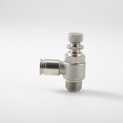 China Hotels SUS304 Anti-Corrosion And High Temperature Resistance Stainless Steel Pneumatic Fitting SL For Airline Hose Push On Connector for sale