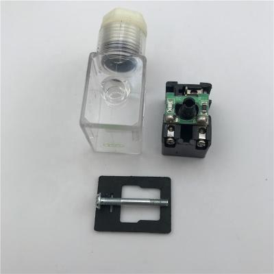 China Factory 4V210/4V310 solenoid coil connector DIN43650B with light/LED DC AC for sale