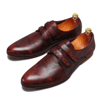 China Classic Anti-odor Dress Led Toe Shoes Men Monks Leather Formal Shoes Plus Size Wedding Party Shoes for sale