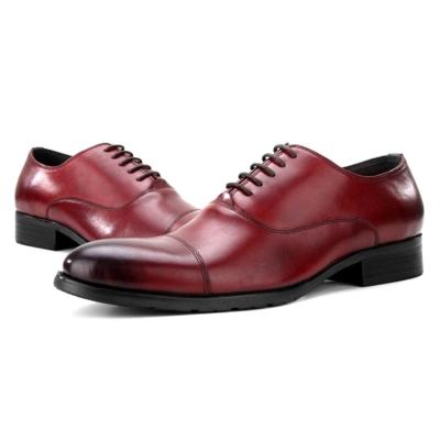 China 2021 Anti-odor successful men's red dress luxury luxury personalized genuine leather men's shoes for sale