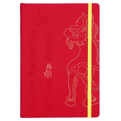 China Palace Museum Stationery Leather Hardcover Leather Hardcover Custom Printing Reusable Notebook for sale