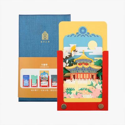 China Loose-leaf factory directly sell stationary palace museum creative paper sculptures notepad for sale