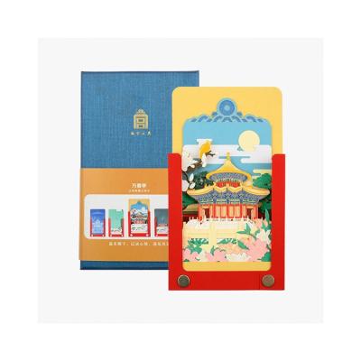 China Factory loose-leaf creative paper sculptures hardcover book notepad directly from stationary palace museum for sale