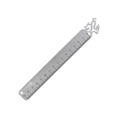 China Creative School Office Stationery Aluminum Alloy 185*26.2*1.5mm School Ruler Bookmark for Students for sale