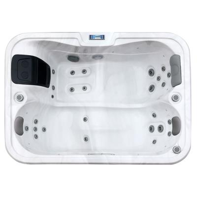 China New Modern 2 Seat Spa Hot Tub Hydraulic Freestanding Outdoor Whirlpool Bathtub for sale