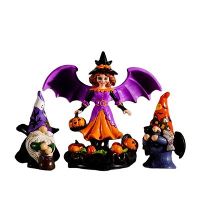 China Europe 2023 New Funny Halloween Sprites Long Mustache Pumpkin Ghost Halloween Decoration Gnomes for sale