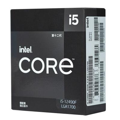 China New Core I5 ​​12490F desktop cpu desktop box processor with 6 core 12 threads support socket LGA 1700 h610 b660 motherboard for sale