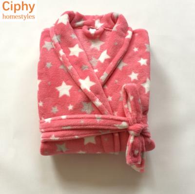 China Wholesale Breathable Super Soft Coral Fleece Print Bathrobes China Factory Supplier for sale