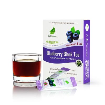 China Tea Powder Anticnacer Teapowder Box Health Organic Blueberry Instant Pure Slimming Black Tea for sale