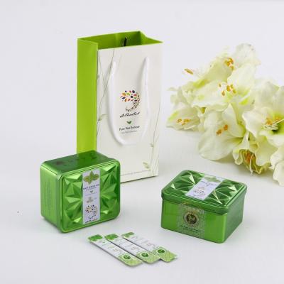 China Pure Mint Green Tea Instant Energy Drinks Powder Tea Extract Tea Bag Mouth Cleaning Green Tea 30 Teabags Tin Box for sale