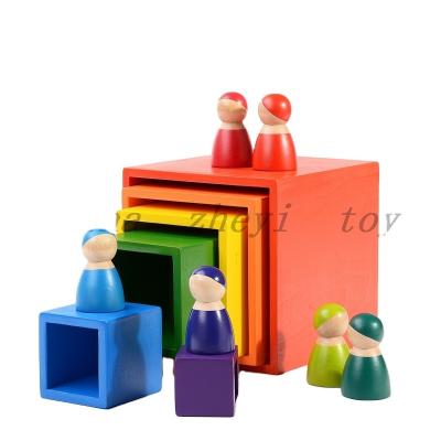 China Playing factory direct sale baby toys wooden montessori toys games boys girls educational building block toys parts wholesale for sale