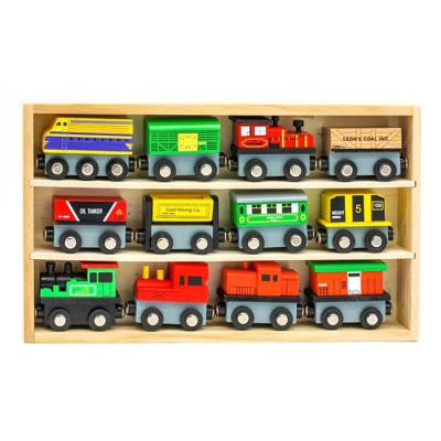 China Play 12 Kinds of Children's Hand Eye Coordination Matching Small Magnetic Wooden Train Track Training Educational Toys for sale