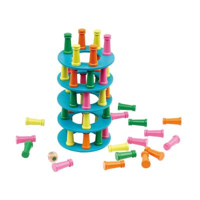 China Building Toy Pisa Tower Parent Kid Games Children's House Playing Board Games Toys Stacked High Puzzle Toys for sale