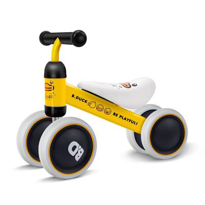 China Ride On Toy OEM Gift Plastic No-pedal Baby Kids Push Up Balance Bike Four Wheels Baby Mini Balance Bike for sale