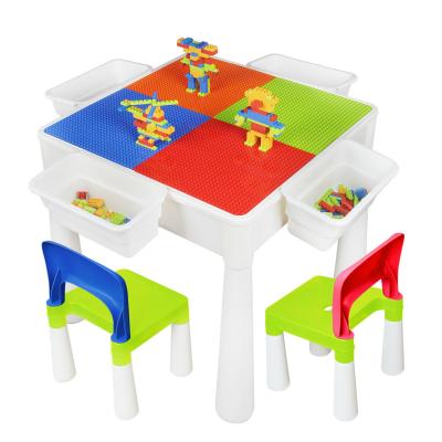 China Modern Kids Compatible Multi Activity Table Set With 2 Chairs For Children Use As Vessel Table for sale