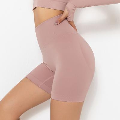 China New Arrivals High Waist Breathable Seamless Belt Summer Training Sexy Gym Shorts Women for sale