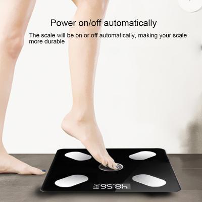 China Scientific Smart Electronic APP Body Fat Scale Floor LED Digital Weight Bathroom Scales Balance Bluetooth APP Android IOS for sale