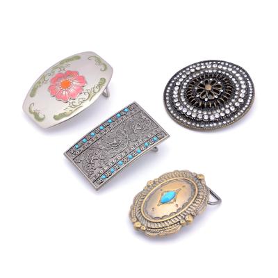 China Custom Made Fashion Belt Buckle Metal Rhinestones Custom Belt Buckle For Man for sale