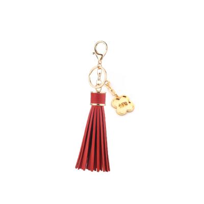 China OEM Fashion Fasion Leather Key Tag Custom Bag Key Chain Tassel Key Chain for sale