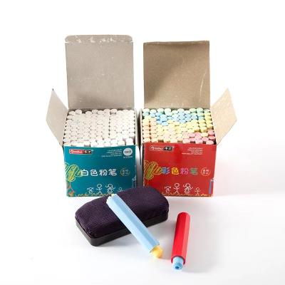 China Environmental Friendly Teacher Writing Tool School Chalk For Blackboard Colorful Dustproof White Chalk for sale