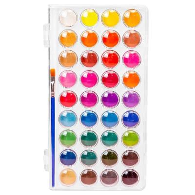 China Best School Nox-Toxic Water Based Watercolor Paint Metallic Cake Watercolor Set for sale