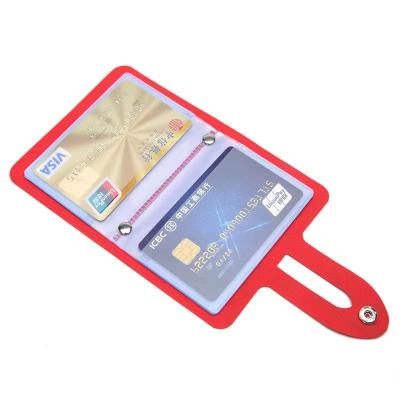 China Fashion PU Business Card Holder High Quality Clear Plastic Wallet Inserts Triple Credit Card Size 6/12Page for sale