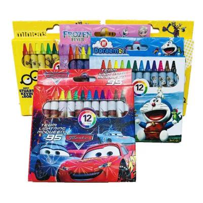 China Paraffin Solid Kids and Vibrant Art Drawing Color Wax Student Pencil for sale