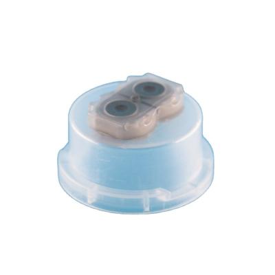 China Non Spill Wholesale PP Euro Cap 39 Mm Cap For Plastic Infusion Bottle With Rubber Stopper for sale