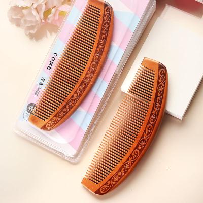 China Antistatic. Chinese Style Beard Comb Heat Resistant Wooden Natural Peach Wooden Hair Beard Comb In Stock For Daily Use Gift Anti-Static Sessile Comb for sale