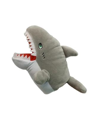 China Gift Customized Shark Toy Cute Pure Cotton Plush Toy Hand Puppet Animal Charm Animal Friend Toy Gift For Kids for sale