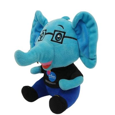 China Soft Plush Stuffed Elephant Toy With Clothing for sale