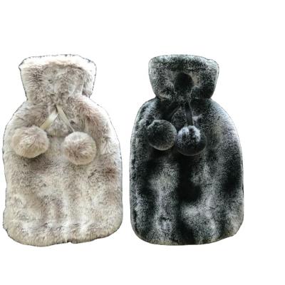 China Plush Rubber Hot Water Bottle With Customized Plush Cover Or Knitted Cover for sale