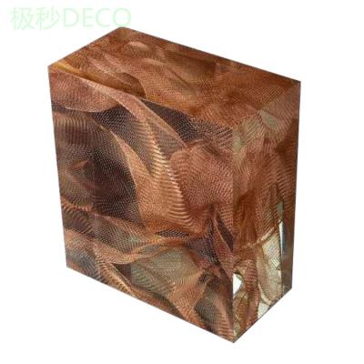 China Modern High Series Transparent Crystal Resin Art 3D Screen Partition Wall Interior Decoration Translucent Acrylic Panel for sale