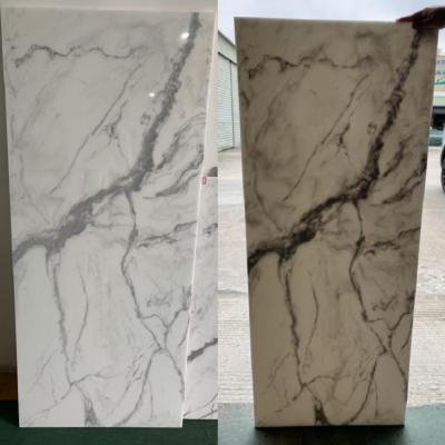 China New Modern 5mm Thick Solid Artificial Marble Stone Luxury Decorative Ceiling Panel Hotel Background Transparent Epoxy Resin Tile for sale