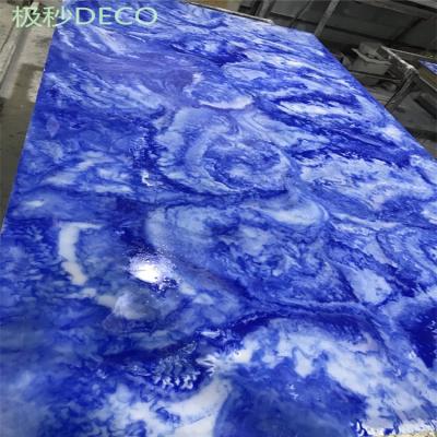 China New hotel lobby resin panel bar panel luxury modern stone transparent background arch decorative for sale