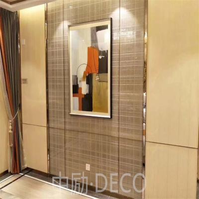 China Modern used for luxury hotel background wall panel decoration and furniture door panel veneer edge resin sealing board for sale