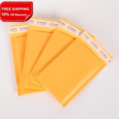 China Shock Resistance Bubble Kraft Mailing Bags With Exquisite Packaging Low MOQ American Stock Gifts Kraft Paper Padded Mailing Bag for sale