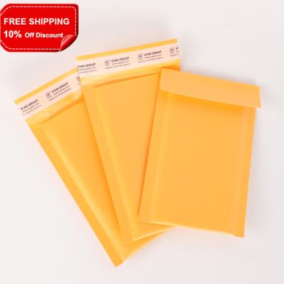 China Direct Shipping Impact Resistance Protection Kraft Bubble Bag Cushioned Envelopes Padded Kraft Wrapping Ads for sale