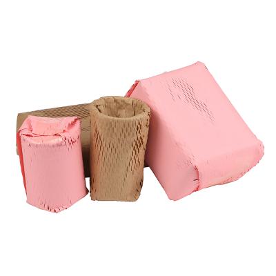 China Recycled Brown Honeycomb Cushion Roll Honeycomb Paper Recyclable Materials Size Honeycomb Packaging Paper Kraft Paper for sale