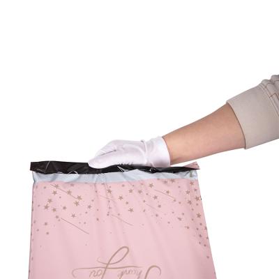 China BIODEGRADABLE Custom Logo Recycled Compostable Poly Mailers Eco-Friendly Clothing Packaging With Handle for sale