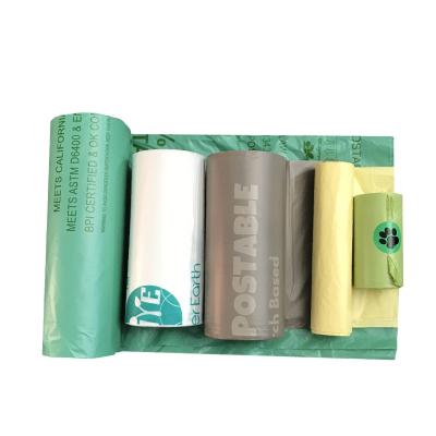 China XCGS Eco Friendly Biodegradable Certified Compostable Garbage Bag 100% Compostable Bags In Rolls for sale