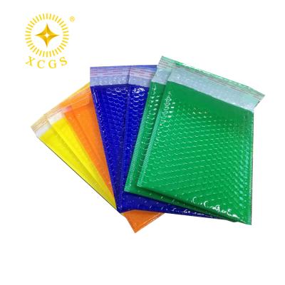 China Wholesale Custom Shock Resistance Color And Size 165x165 Mm Yellow Gloss Bubble Bag Self Seal Poly Padded Bubble Mailer Envelopes for sale