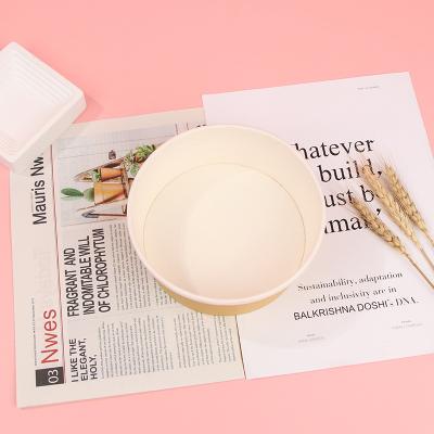 China Recycled Materials Take Out Wholesale Custom Logo Printing Take Out Paper Bowl Disposable Packaging Paper Soup Bowl Disposable Paper Bowl for sale