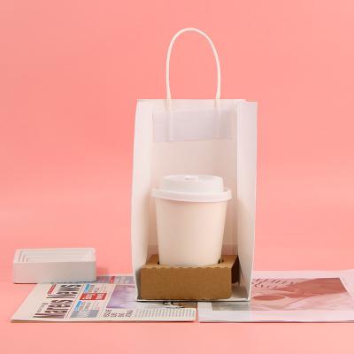 China Recycled Materials Printing Custom Logo Pull Out Paper Cups For Drinks 6 8 10 12 16 20 Ounce Biodegradable Packaging Double Paper Cup Disposable for sale